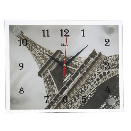Watching clock, interior: city, "Eiffel Tower", silent, 20 x 26 cm-3