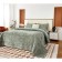 The bedspread with pillowcases Sofi de Marko "Rosalin", size 240x260 cm, 50x70 cm - 2 pcs, emerald color