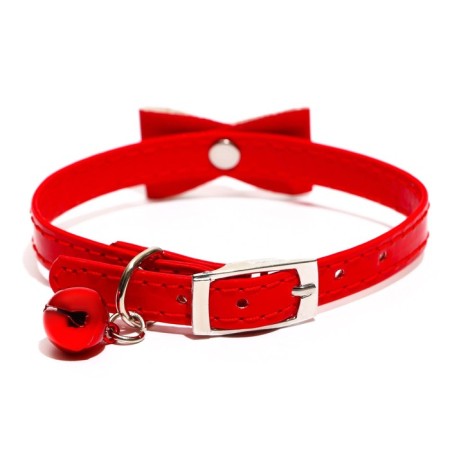 Collar "radiance" with a bead and a tambourine, 29 x 1 cm, Osh 21-26, red-1