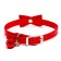 Collar "radiance" with a bead and a tambourine, 29 x 1 cm, Osh 21-26, red