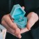 Velvet case for earrings/ring "Crystal", 6.5 × 6, blue color