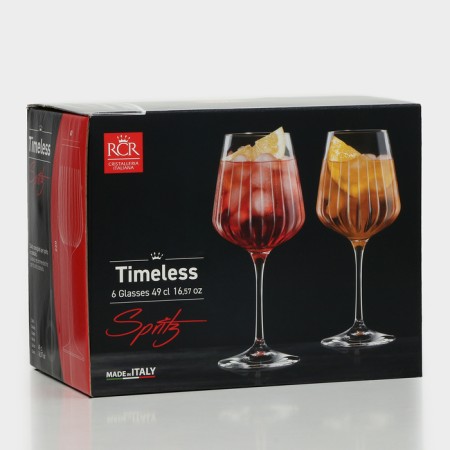 A set of glasses for wine RCR Timeless, 510 ml, crystal glass, 6 pcs-7