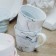 A set of ceramic mugs on a metal stand “Marble”, 6 objects: 390 ml, color gray color