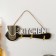 Hooks decorative wood "cup with a spoon. Kitchen" black with gold 32x10.2 cm