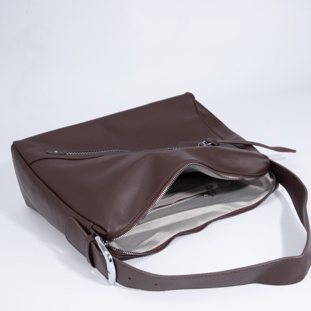 Load bag with lightning, 2 external pockets, brown color-4