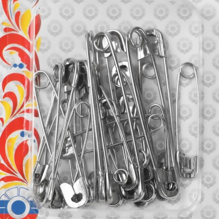 A set of English pins, 28 /35 /44 /55 mm, 24 pcs, Nickel color-1