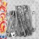 A set of English pins, 28 /35 /44 /55 mm, 24 pcs, Nickel color
