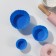 A set of baking forms “Rib. Circle ”, silicone, 3 pcs, 9 × 4 cm, 7 × 3.5 cm, 5 × 2.5 cm, blue color