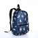 A backpack with a zipper, the color is blue