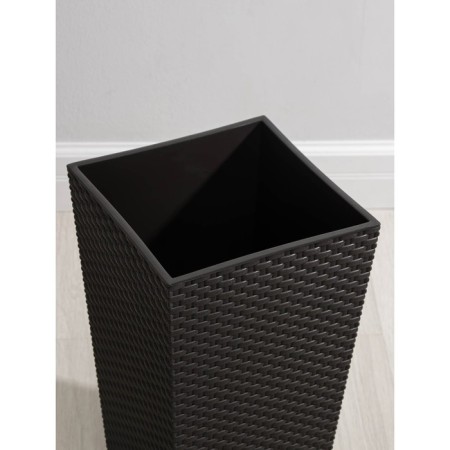 Kashpo for flowers with an insert "Ratang", 21 l (11.2 l), brown color-2