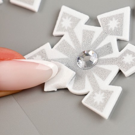 New Year's set of huts from EVA "Snowflakes", 6 pcs.-4