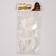 Carnival accessory - transparent gloves with a skirt, white color