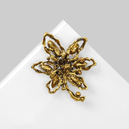 Brooch "Flower" magical, colored in black gold-1