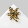 Brooch "Flower" magical, colored in black gold