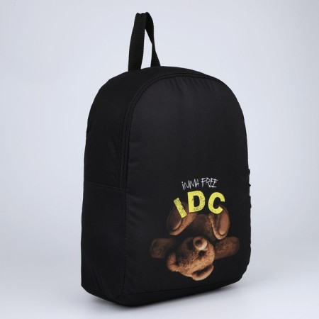 Backpack School Textile I Don’t Care, 38x14x27 cm, black color-2