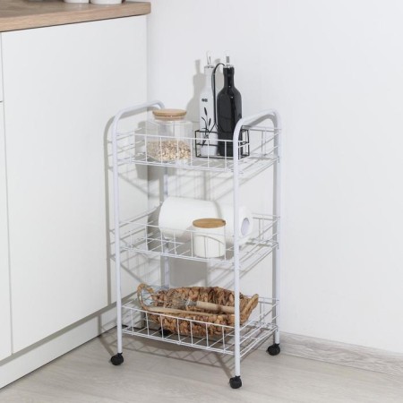 The floor floor is 3-section, on wheels, 27 × 36 × 66 cm, white color-4