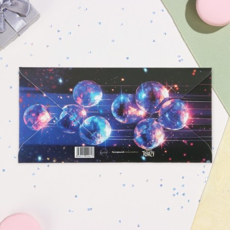 Money envelope "Happy Birthday!" balls, 16.5 x 8 cm-2