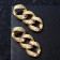 Earrings Metal "Chain" reptile, 3 links, color gold