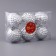 Set of balls plastic D-6 cm, 6 pcs "Volumetric mesh" silver