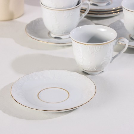 Tea Service 6 Person "Rococo Gold", 12 items: a cup 250 ml, a saucer-1