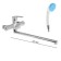 Bath mixer RMS SL126-006E, single-leaf, swivel spout, with shower set, chrome