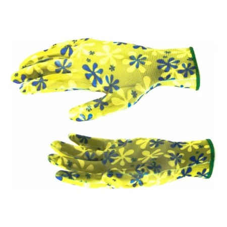Polyester gloves Garden, with nitrilum pristine, size 8, Palisad
