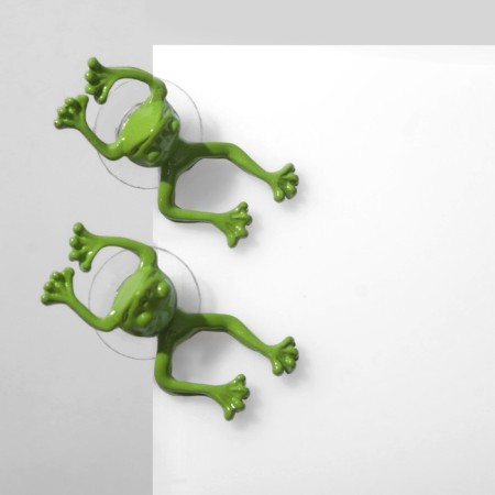 Earrings "Frog", green color-1