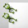 Earrings "Frog", green color