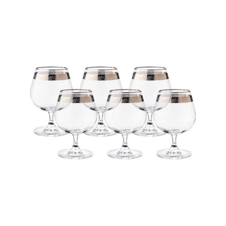 Set of glasses for brandy Sylvia, Panto, platinum tape decor, 400 ml X 6 pcs.-1