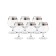 Set of glasses for brandy Sylvia, Panto, platinum tape decor, 400 ml X 6 pcs.