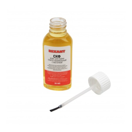 Flux for soldering Rexant, alcohol-canyphone, 30 ml, with a brush-1