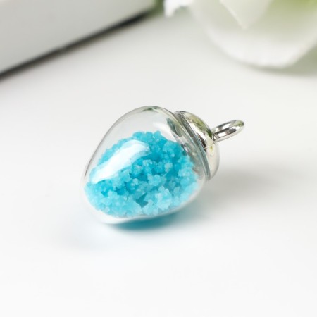 Suspension decorative for creativity glass "drop" glows in the dark 1.9x1.4cm set of 5 pcs-1