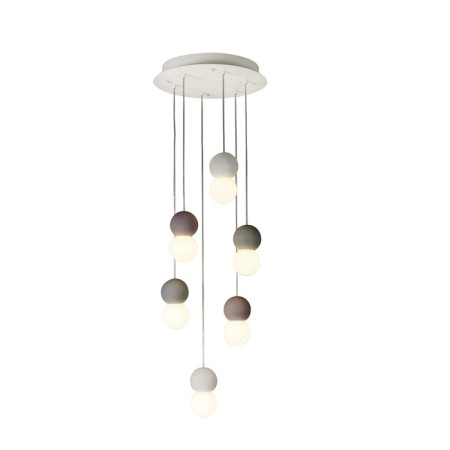 Suspended chandelier Mantra Galaxia, E27, 6x20W, 210 mm, white color