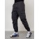 Cargo jeans male, size 50-52, dark gray color