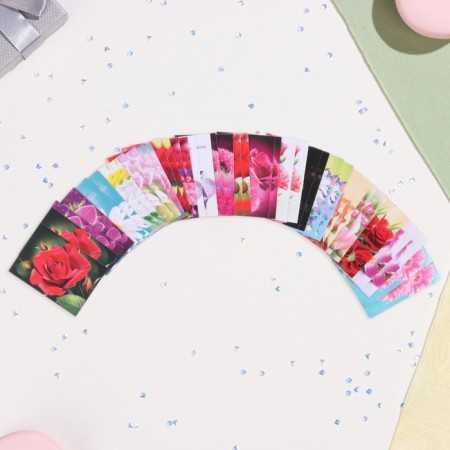 Set of mini -postcard "wishes - 3" chamomile, 40 pieces, 5 x 7 cm