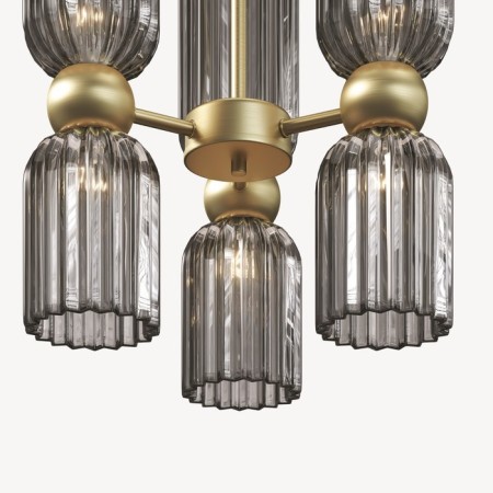 Suspension lamp Maytoni Mod302PL-06GR, E14, 6x40 W, 340x340x770 mm, gold-5