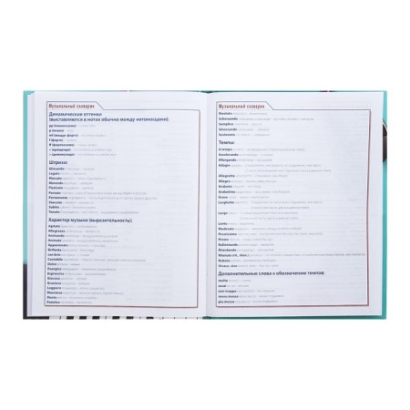 Diary for the music school "Musical pause", cover coated cardboard, two -tone block, 48 sheets-11