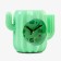 Clock - organizer with a cactus alarm clock, discrete move, D -7 cm, 11 x 13.5 cm, aa