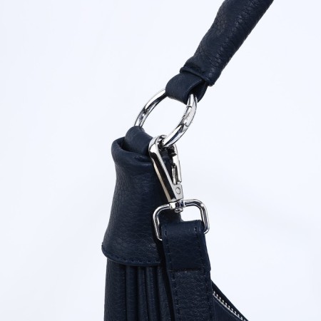 Load bag with lightning, external pocket, long belt, dark blue color-5