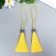 Decor for creativity Textile "Padishah brush" yellow set 2 pcs 9x1 cm