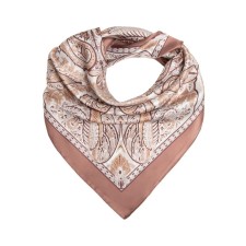 Textile scarf, beige color, size 58x58