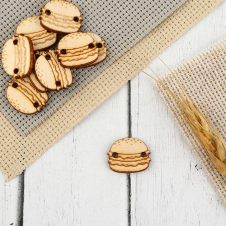 Burger wood strip, 2 × 1.5 cm