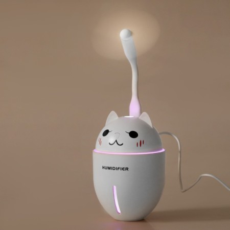 Air humidifier Luazon HM-2, ultrasonic, 400 ml, 2 watts, portable, gray
