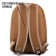 Backpack School Textile Natural, 25x13x37 cm, beige color