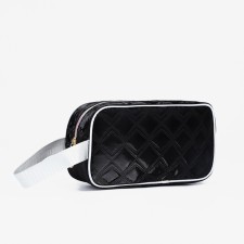 Cosmetic bag with lightning, black color