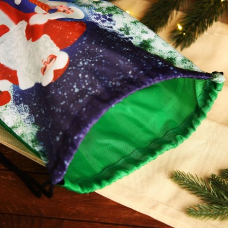 New Year's bag on the lace, the color is blue/multi -colored-5