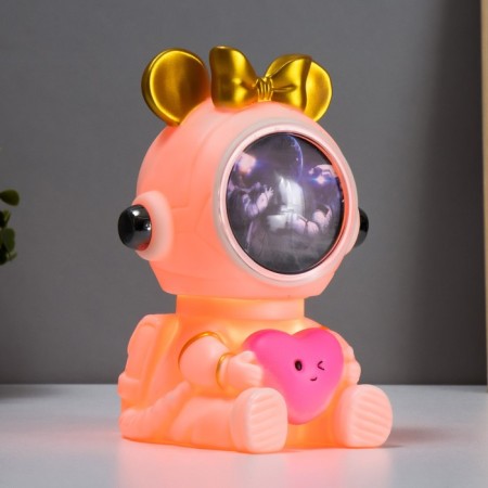 Night-wound Mishka Bear Cosmonaut Led usb white 12x12x16.5 cm-2