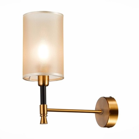 Wall lamp EVOLUCE. Sle300301-01. Granze. 1x40 W, E14, 11x31 cm, brass color, black