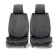 Front seats Car Performance, 2 pcs, alcantara, rhombus, black-beige