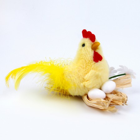 Soft toy "Chicken in the nest", 7 cm, color mix-1